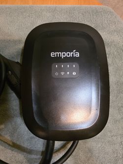 EMPORIA Level 2 EV Charger w/ J1772 Connector — 48 Amp, 240V WiFi Enabled Electric Vehicle Charging Station, 25ft Cable, NEMA 14-50, Black