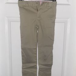 2 Pair 6X Girls Khaki Uniform Pants