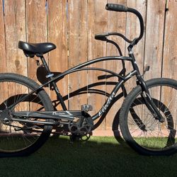 😎 🏝️ 🌴 🚲 🌊  Electra  Men’s Beach Cruiser. Single Speed Black with Silver/White design.  Cruiser 1 Model 26 Inch. 