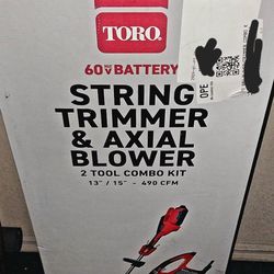 Toro 60v Battery Weed Whacker & Leaf Blower Combo Kit 