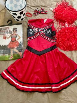 Red black white Bring It Cheerleader costume girl dress size Large 12-14