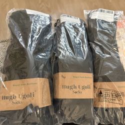 Hugh Ugoli Women’s Knee High Bamboo Socks – Charcoal (3 Packs) NEW