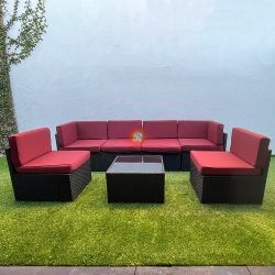 7pc Outdoor Sectional Patio Furniture Set
