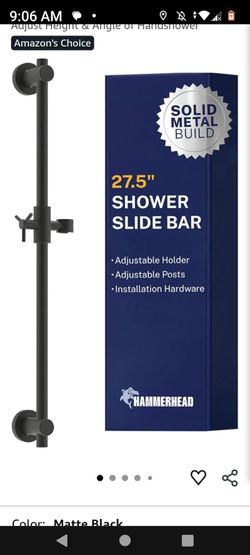 Shower slide bar
