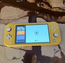 Yellow Nintendo switch lite