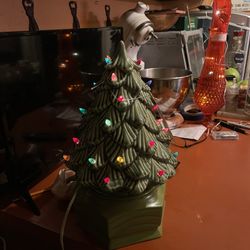 16” Antique Porcelain Christmas Tree