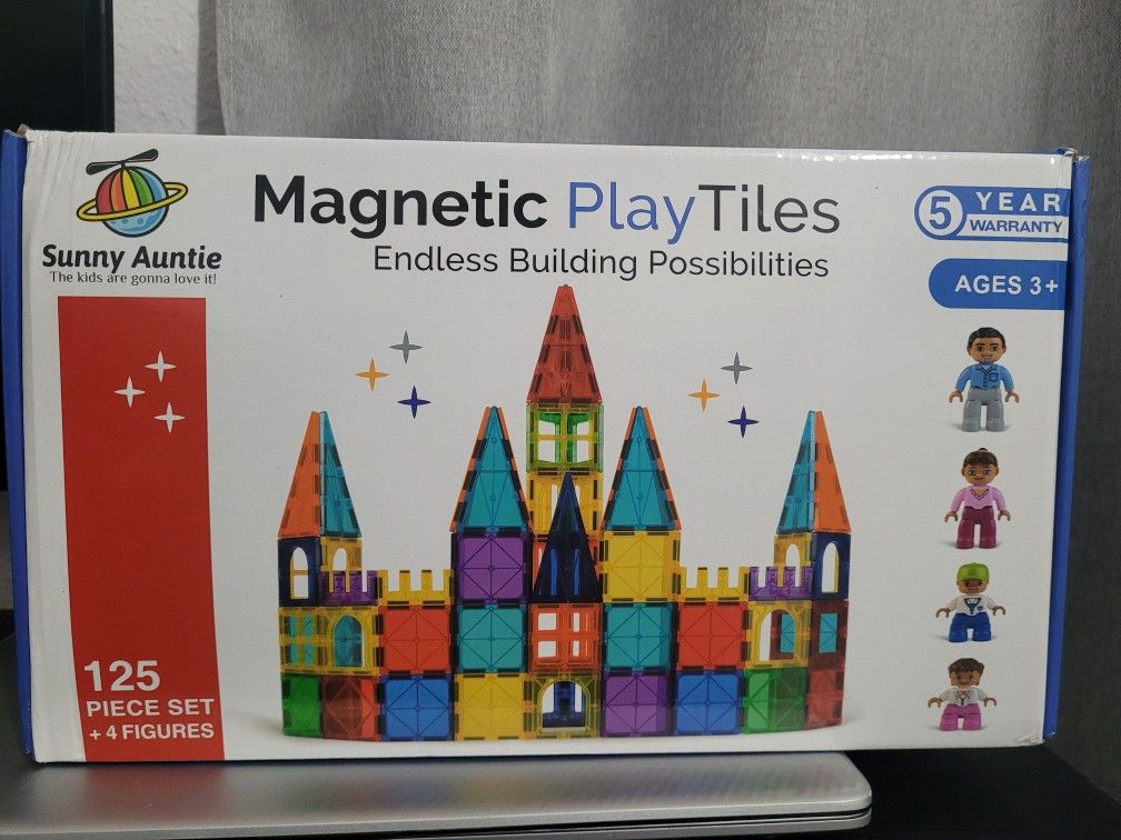 Magnetic Play Tiles 125 Piece Set