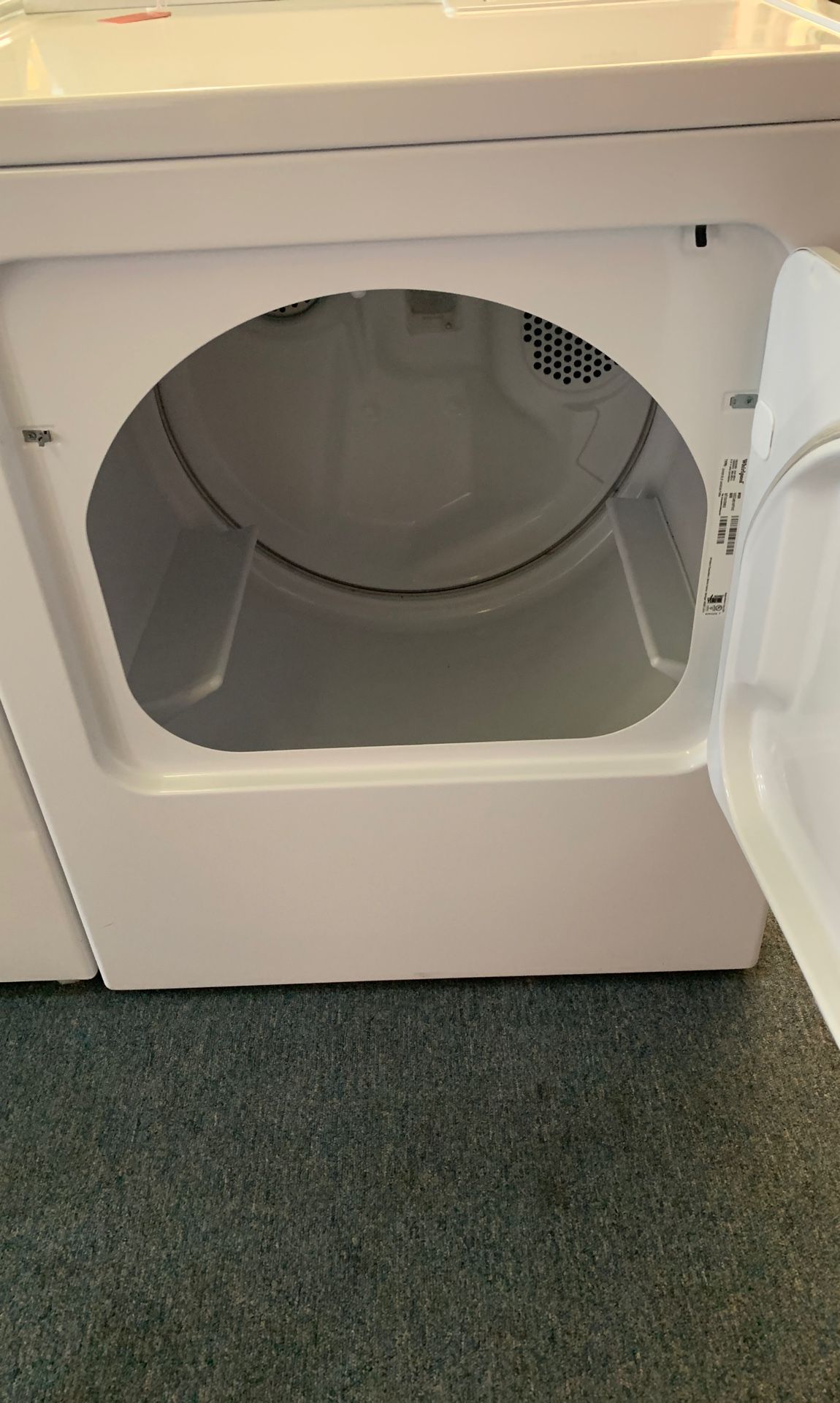 New scratch and dent Whirlpool washer and dryer set 1 year warranty for