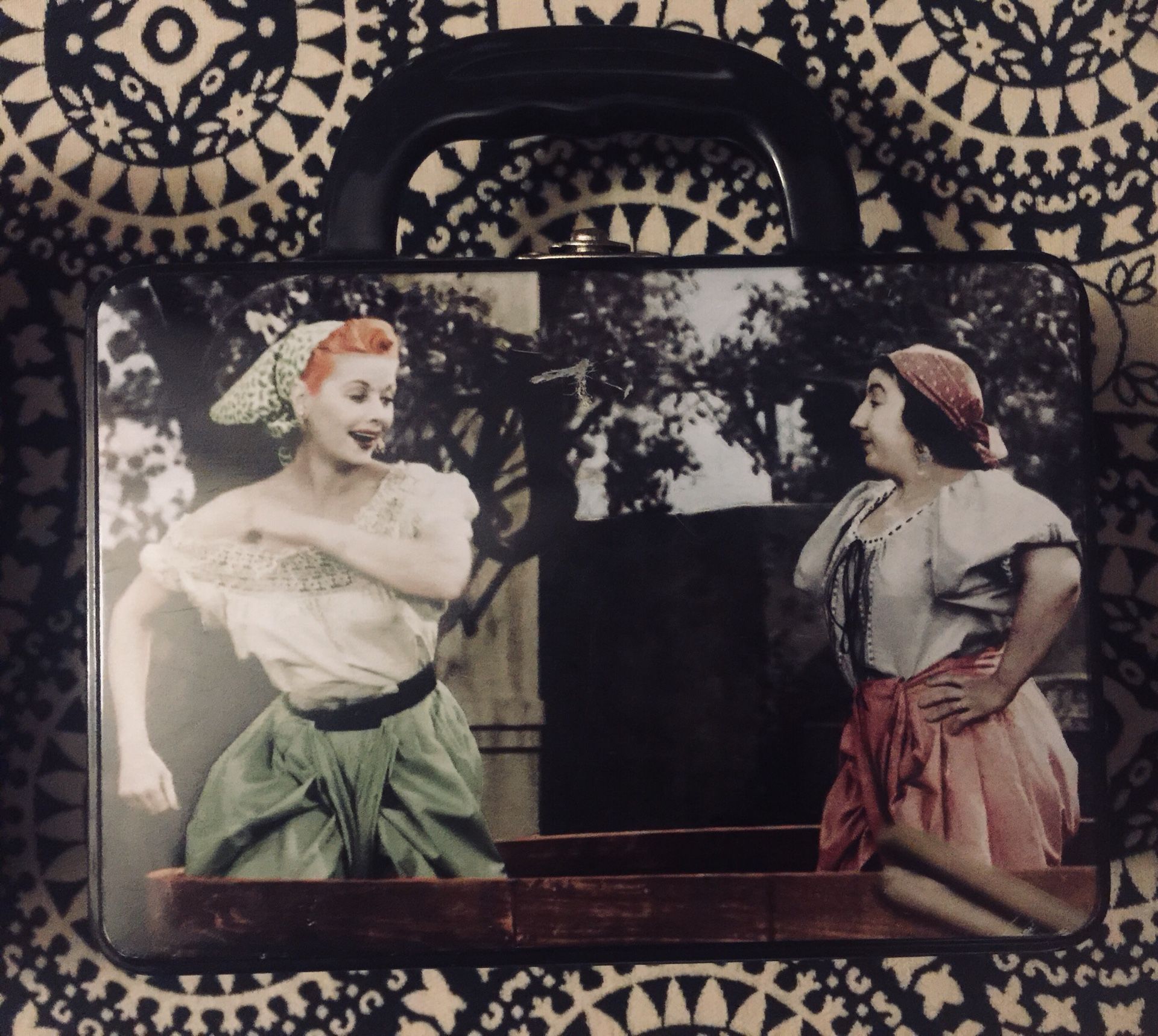 I Love Lucy lunch box. (About 3/4 size of regular metal lunch boxes)