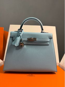 Hermes Kelly seller light blue