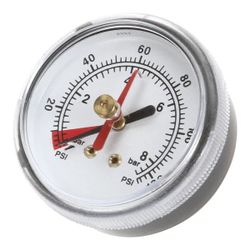 Everpure EV306818 Water Pressure Gauge, 0-125 PSI, Brass