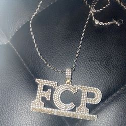 Moissinate & Gold Pendant   