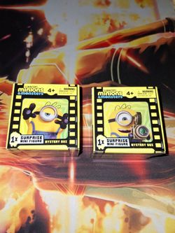 ILLUMINATION'S MINIONS AND MONSTERS SURPRISE MINI FIGURE MYSTERY BOX TOY LOT OF 2...NEW AND SEALED...UNSEARCHED...ADULT OWNED AND KEPT IN A SMOKE FREE