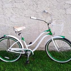 Classic Phat Cycle Sea Crest 26" Beach Cruiser Bike Bicicleta Basket
