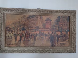 Antoine Blanchard "Moulin Rouge" sofa size reproduction painting