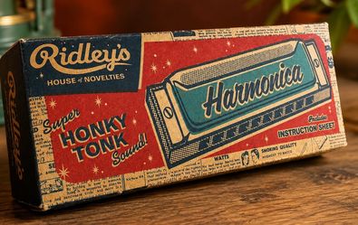 Vintage 1950s Harmonica w/ Original Box