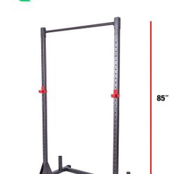 Cap Squat Rack Barbell And Punching Bag