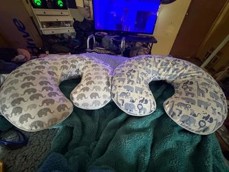 Nursing Pillows with Animal Print Covers – Set of 2