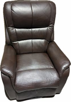 Brown Faux Leather Electric Recliner / Lift Chair