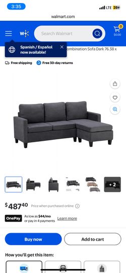 Grey Couch & Ottoman