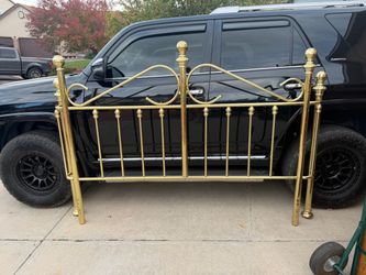 Brass Metal Bed Headboard and Footboard