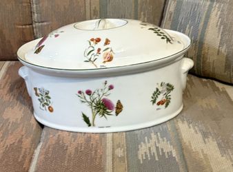 Vintage Louis Lourioux ~ Le Faune Wildflower Casserole