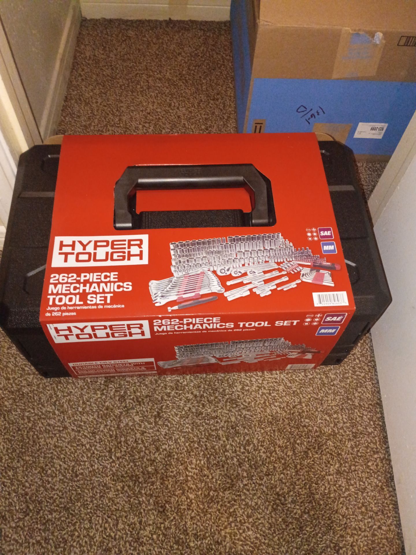 Un opened brand new drill and 262 piece tool set