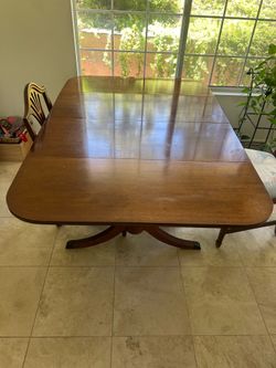 Vintage Dining Room Table with 4 Chairs