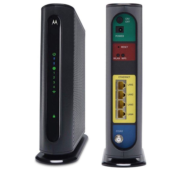 MOTOROLA MG7315 8x4 Cable Modem Plus N450 Single Band WiFi Gigabit