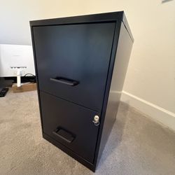 Vertical File Metal Cabinet Black