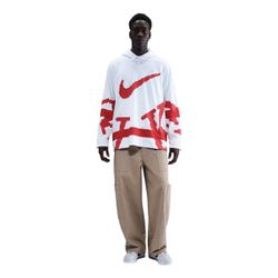 NIKE SPORTSWEAR CLUB HOCKEY JERSEY_WHITE/UNIVERSITY RED HV1137-100 Men's M New