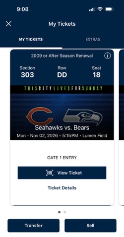 Seahawks vs Bears