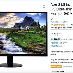 Acer 21.5 Inch Monitor
