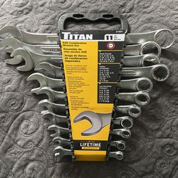 Titan SAE Combination Wrench Set