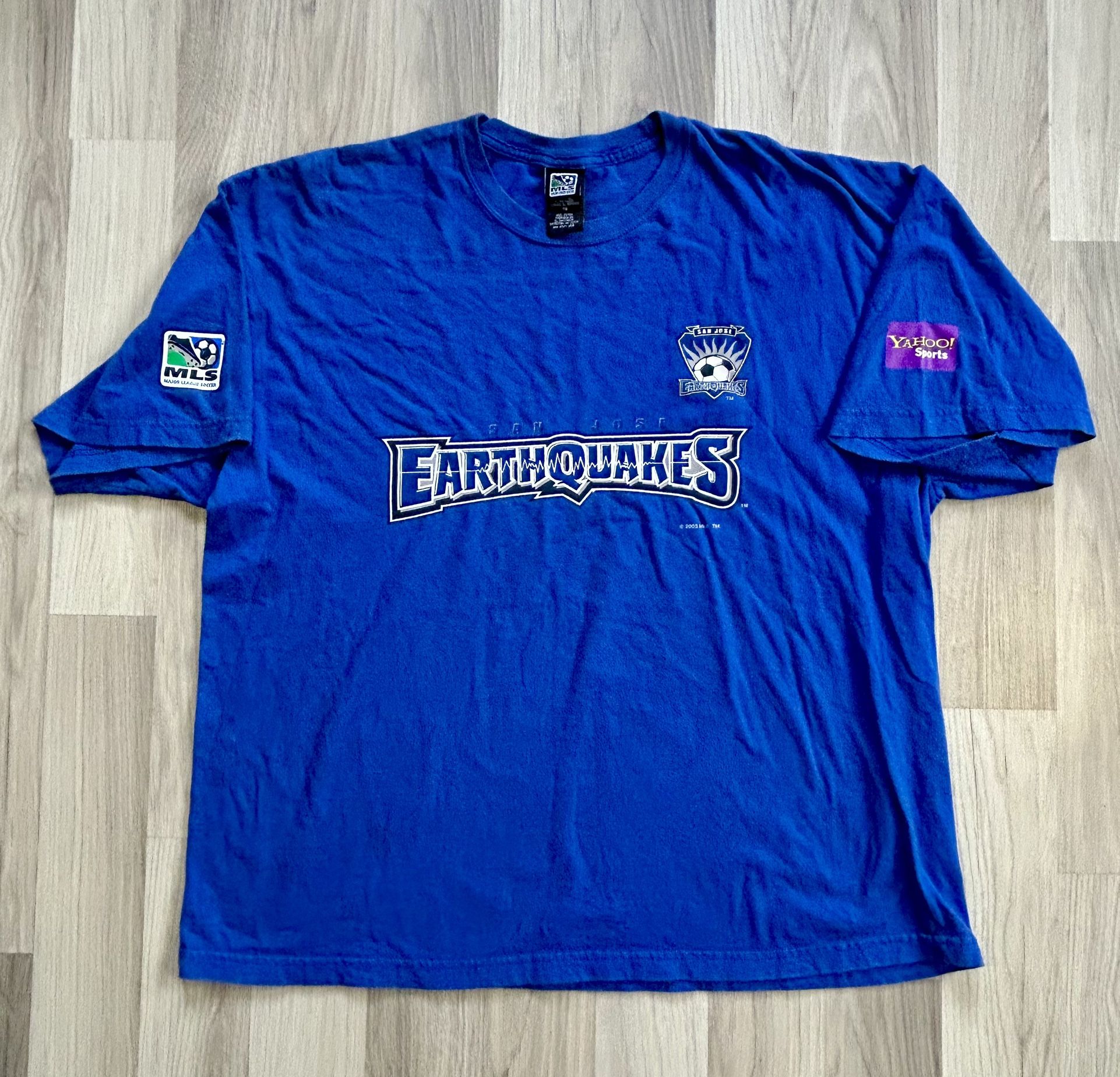 Vtg 2003 San Jose Earthquakes MLS Soccer T-shirt Men’s Size XL. See All Pics