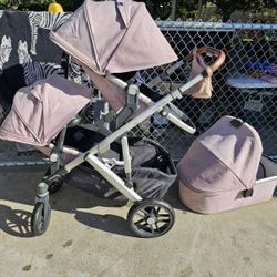 UppaBaby V2 Double Stroller 2020 Color Pink Quarts