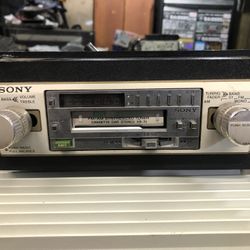 Old School VTG” Sony Shaft Style Cassette Car Stereo Head Unit & Equalizer