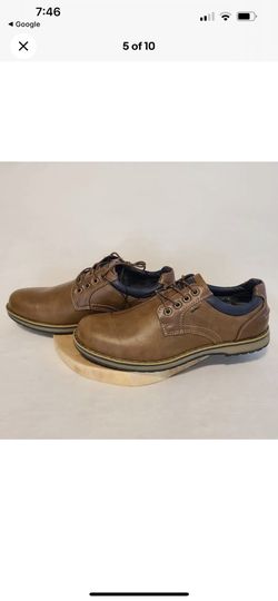 IZOD Men's "Cal" Oxford Brown Lace Up Casual Shoe Size 11 Memory Foam  