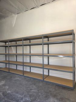 Heavy Duty Boltless Storage Rack Shelving 48 in W x 24 in D Stock Supply Shelves Similar To Uline Delivery Available