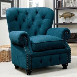 Dark Teal Wide Back Arm Chair