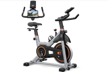 Exercise Bike with APP, Stationary Bike for Home, Workout Bike for Adults & Seniors, Indoor Cycling Bike with Adjustable Resistance, Low Noise, Easy A
