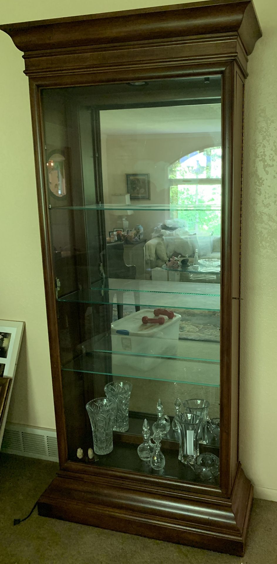Wood China / Display Cabinet with Glass Shelves
