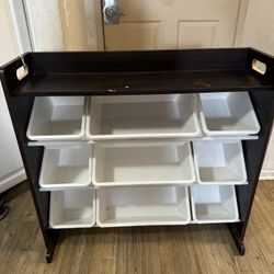 Kids Toy Storage Organizer with 12 Plastic Bins