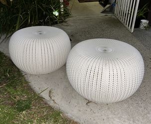 outdoor Patio Furniture, Weather, Resistant, Hard Plastic, excel cond. Great For Sitting or as a Footstool. easy to clean. s