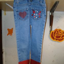 Toddler Painted Valentines Jeans 