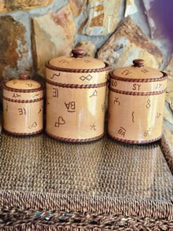 Montana Lifestyles 3 Piece Canister Set From Their 2003 "Branded" Collection