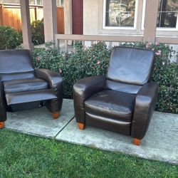 Faux Leather Chairs (2)