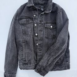 Black Denim Jacket Medium 