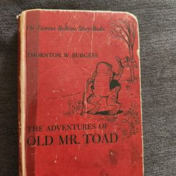 THE ADVENTURES OF OLD MR TOAD -THORNTON  BURGESS -1944 - HARDCOVER 
