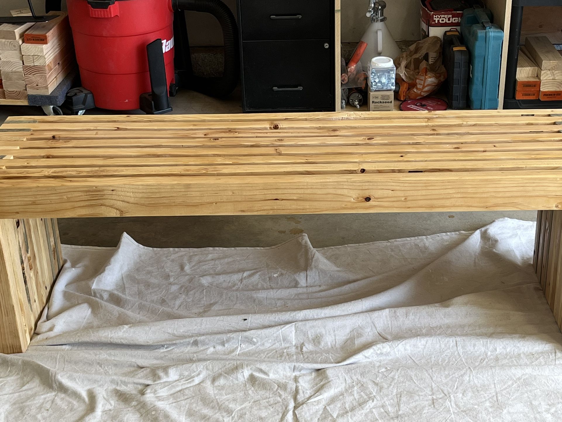 Hand Built Wood Bench